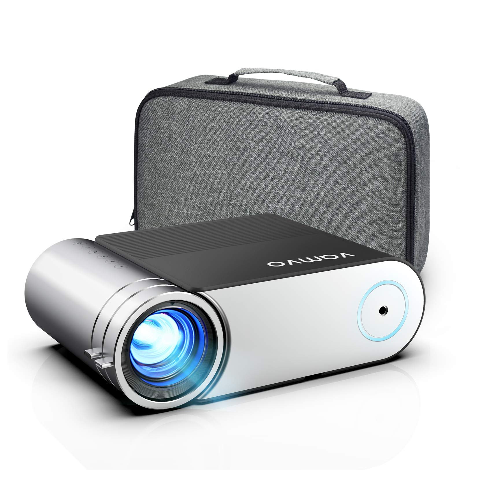 TOPTRO Portable Projector,5500 Lumens Video Projector Support 1080P,200  Display,HiFi Speaker,[Native 720P] 55000 Hrs Outdoor/Home Projector  Compatible with TV Stick/Phone/Laptop/PS4/SD/USB/VGA/HDMI 