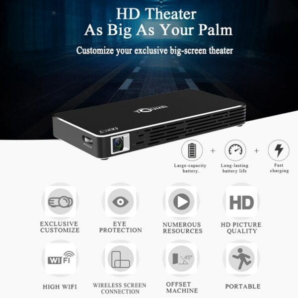 Mini DLP Projector TOUMEI C800S - 120-inch Screen - Image 2