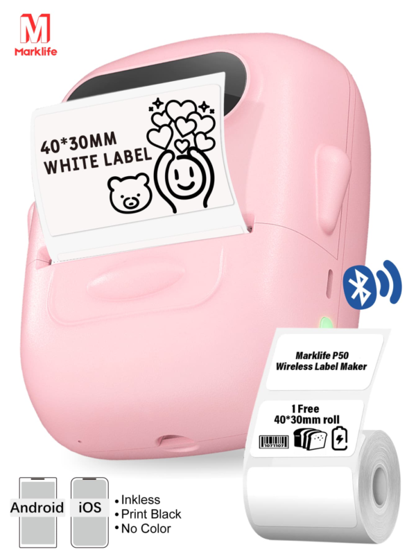 Portable Bluetooth Label Printer Thermal MARKLIFE P50 - Image 3