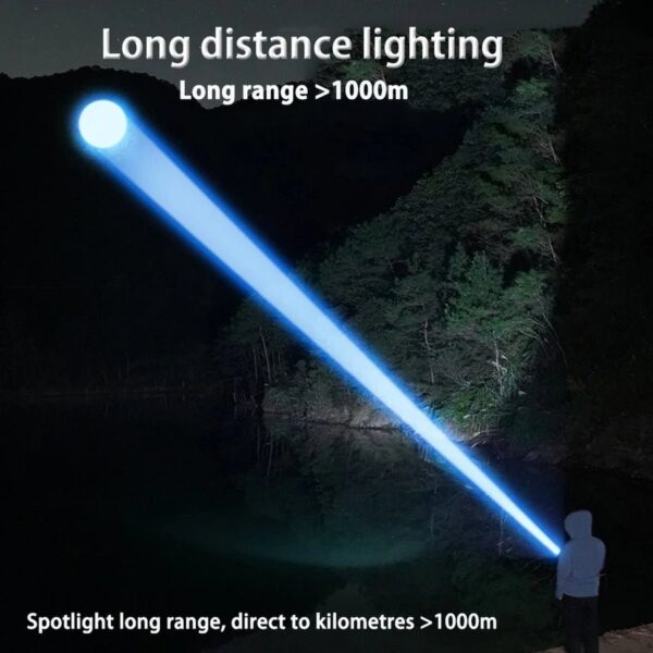 High-Power Laser Torch P90 Flashlight | 8000 Lumens | 1km - Image 4