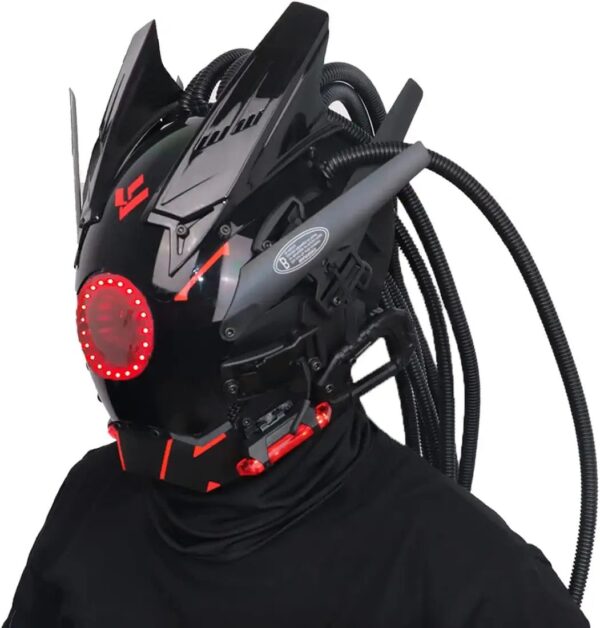 Punk Mask Cosplay for Men Gothic Cyber Helmet - Image 4