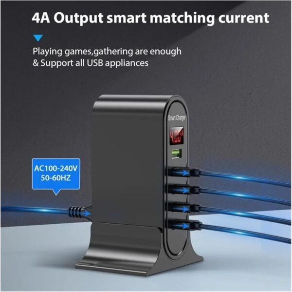 USB Charging Station with LED Display | 5-Port - Image 6