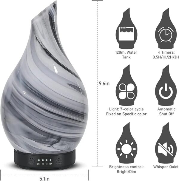 Ultrasonic Aromatherapy Diffuser - Oil Diffuser 120ml - Image 6