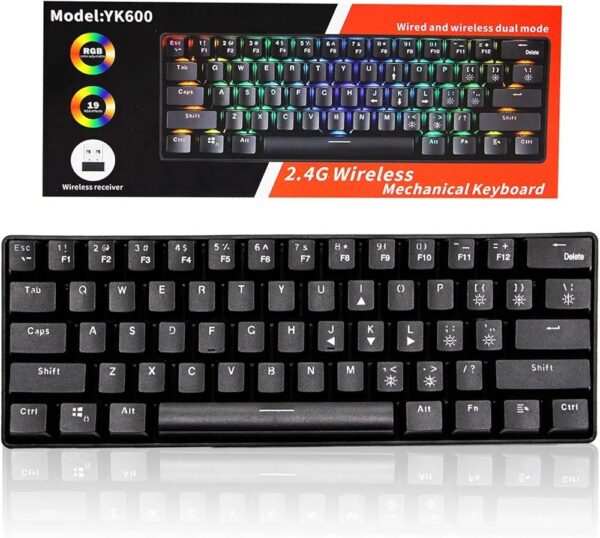 Compact RGB Mechanical Keyboard - DGG YK600 60% - Image 2