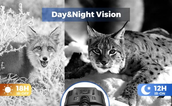 Night Vision Binoculars Goggles - Infrared Visible 600M in 100% Darkness with 8X Digital Zoom, 5000mAh Rechargeable, with Tactical Light, for Hunting, for Adults - Image 9