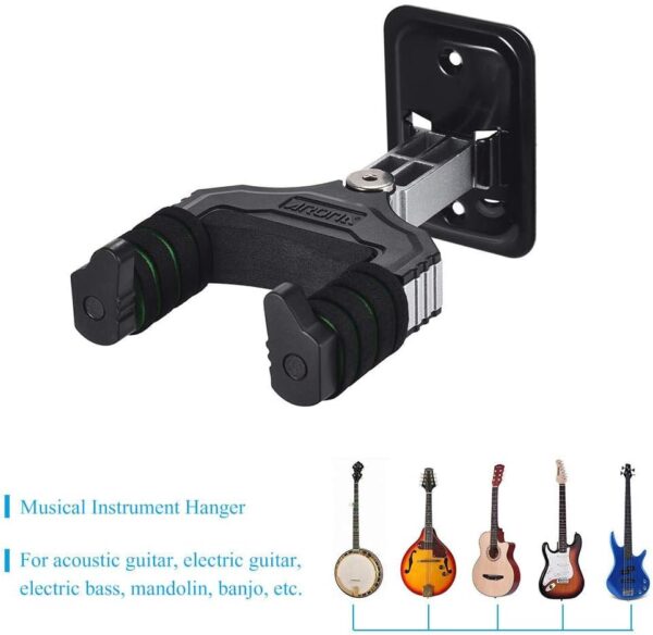 Guitar Hanger Holder Guitar Wall Mount Holder with Sponge Cushion for Acoustic Guitar Bass Mandolin Banjo - Image 3