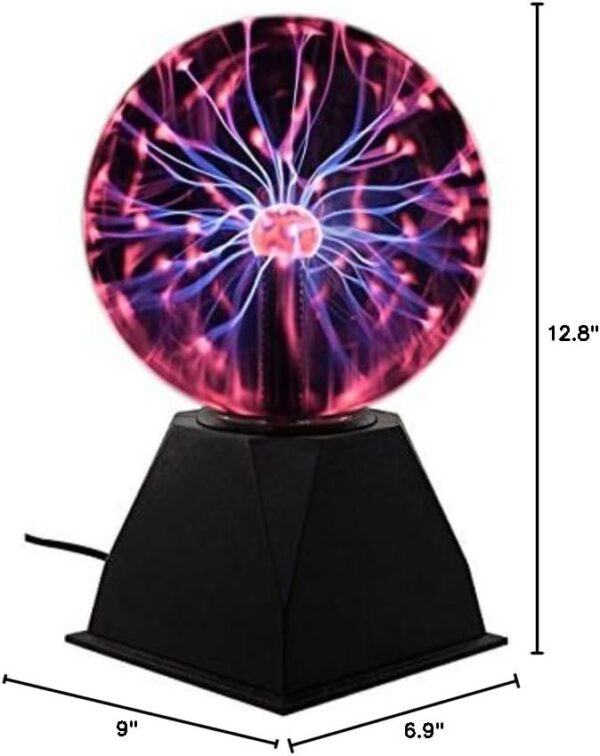 Plasma Ball Light 6" inch Interactive Touch Responsive Lamp Tesla Coil Lightning Effect Science Educational Fun Gift (6 Inch) - Image 3