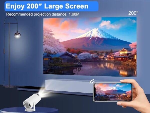 Magcubic HY300 Auto Keystone Correction Portable Projector, 4K/ 200 ANSI Smart Projector with 2.4/5G WiFi, BT 5.0, 130 Inch Screen, 180 Degree Flip - Image 3