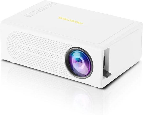 M200 Mini Portable LED Short Throw Projector - High Definition 1080P Home Theater Projector for USB, PC, DVD, Set-Top Box, and Hard Drive Compatibility (White) - Image 2