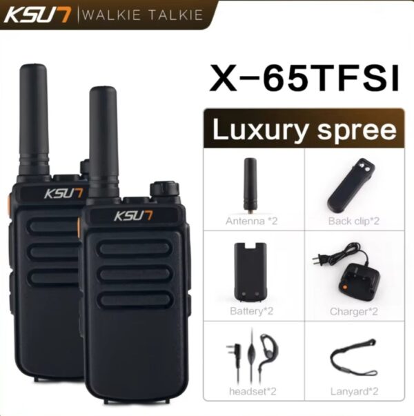 KSUN X65 Long Range Walkie Talkies with 16 FRS Channels,Walkie Talkies for Adults with Lamp,VOX,LCD Display for Outdoor(2 Packs) - Image 10