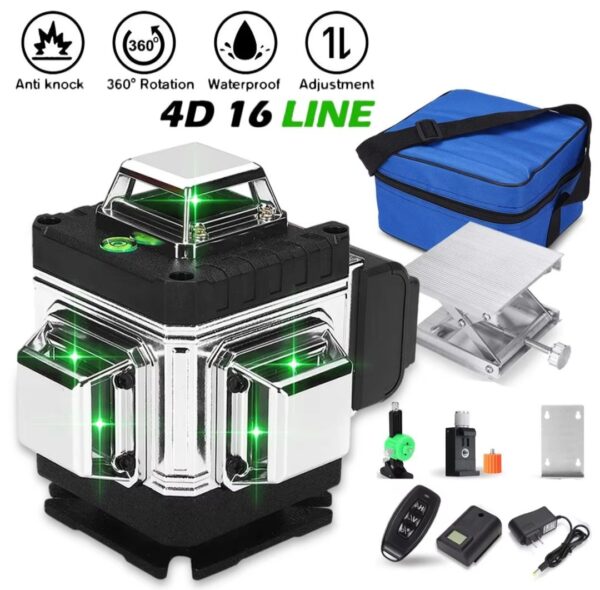 4D 16 Lines Laser Level Green Laser Line Self Leveling Horizontal lines 360 Degree Vertical nivel Lasers Construction Level Tool