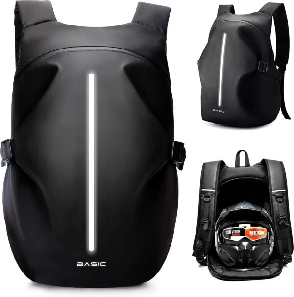 Basic Brand Motorcycle Backpack for Men,Waterproof Helmet Backpack,Motorcycle Accessories,Saddle Bag - Image 3