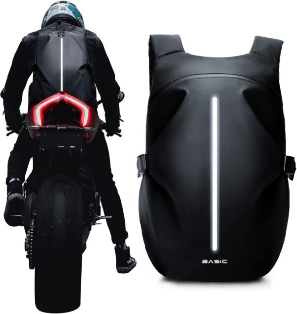 Basic Brand Motorcycle Backpack for Men,Waterproof Helmet Backpack,Motorcycle Accessories,Saddle Bag