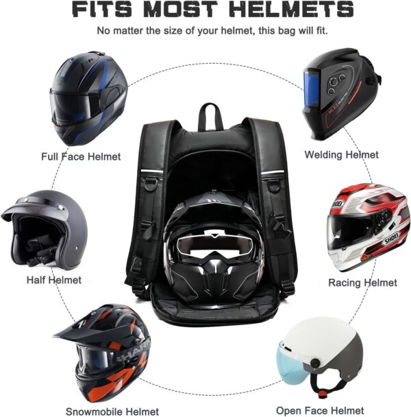 Basic Brand Motorcycle Backpack for Men,Waterproof Helmet Backpack,Motorcycle Accessories,Saddle Bag - Image 8