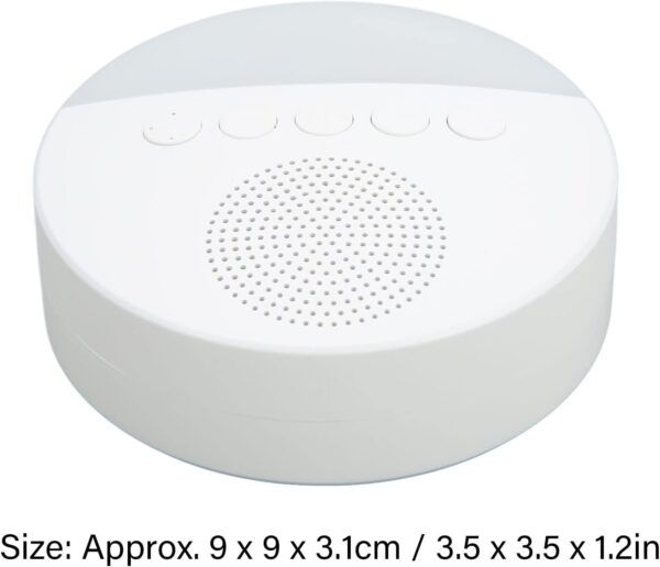 White Noise Sound Machine 20 Sounds Round Sound Maker with Night Light for Kids Adults Sleep - Image 5