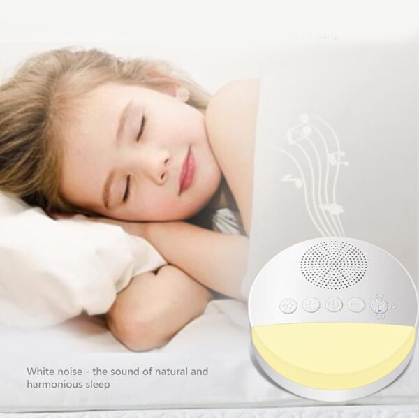 White Noise Sound Machine 20 Sounds Round Sound Maker with Night Light for Kids Adults Sleep - Image 8