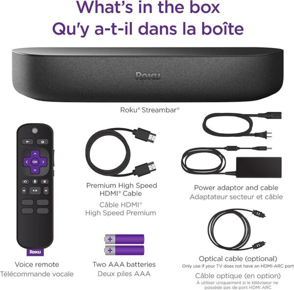 Roku Streambar | 4K HDR Streaming Device & Premium Roku Soundbar All In One, Roku Voice Remote, Free & Live TV, Black - Image 11