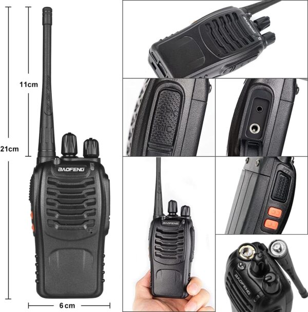 Baofeng Walkie Talkies bf-888s Rechargeable Two-Way Radios for Adults Long Range Handheld Communicator Professional UHF Interphone 2 Pack Walky Talky Set with Earpiece,Li-ion Battery and Charger - Image 7