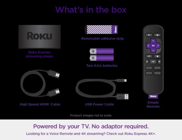 Roku Express | HD Roku Streaming Device with Simple Remote (no TV controls), Free & Live TV - Image 4