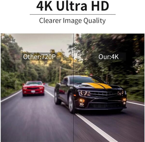 Car DVR Dash Cam 4K UHD 2160P Dashboard Camera Night Vision WDR Built-in GPS Wi-Fi G-Sensor Driving Recorder - Image 5